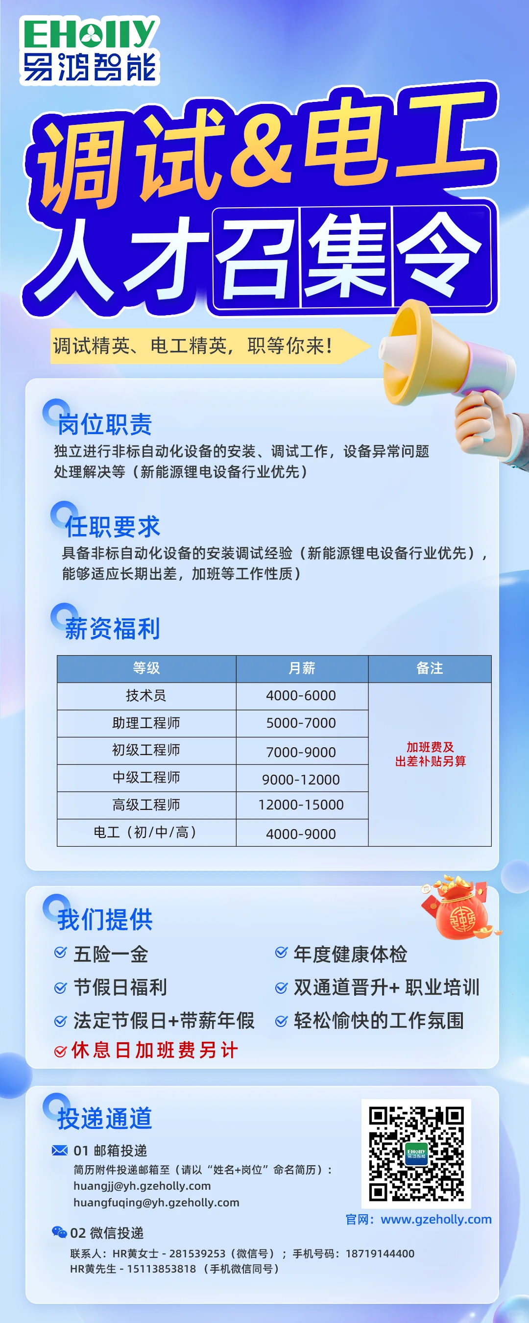 新能源企业岗位-人事直招