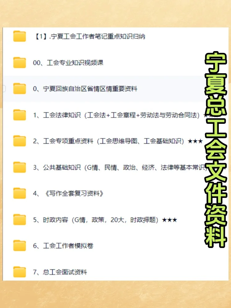 2025宁夏总工会工会工作者招聘考试备考资料
