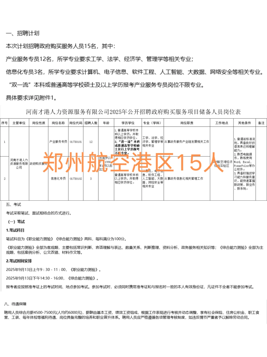 郑州港区 虽然没编 但是月薪6000