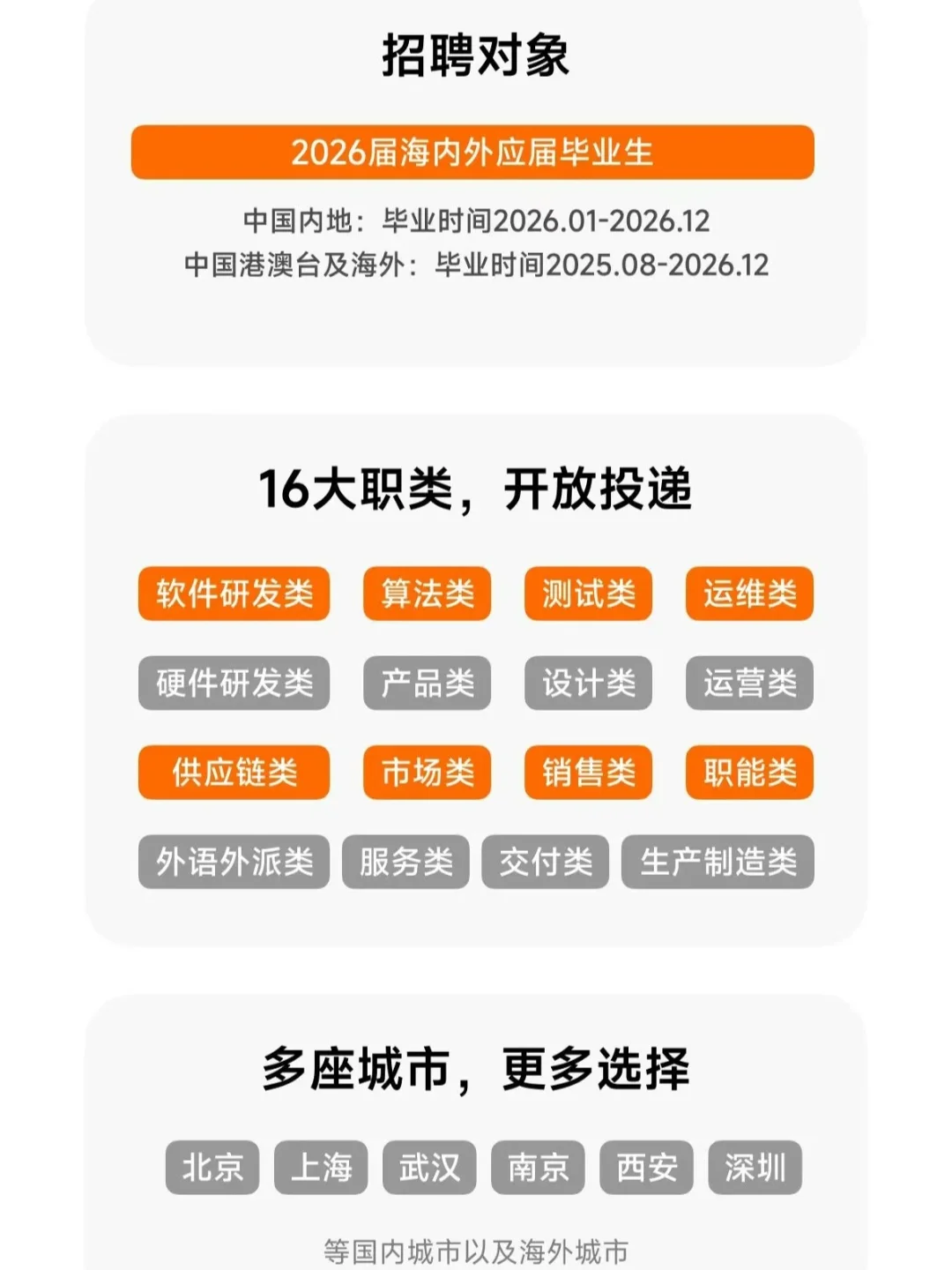 26届，小米集团校园招聘来啦??