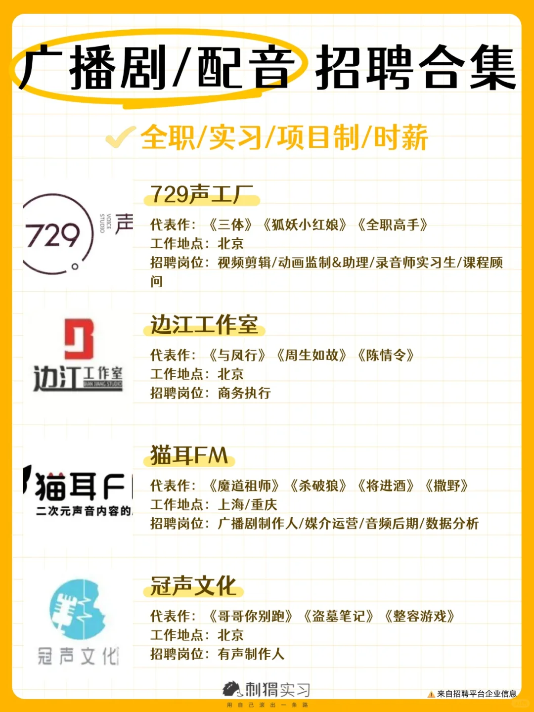 ?️声控集合！神仙声音工作室「招新」啦
