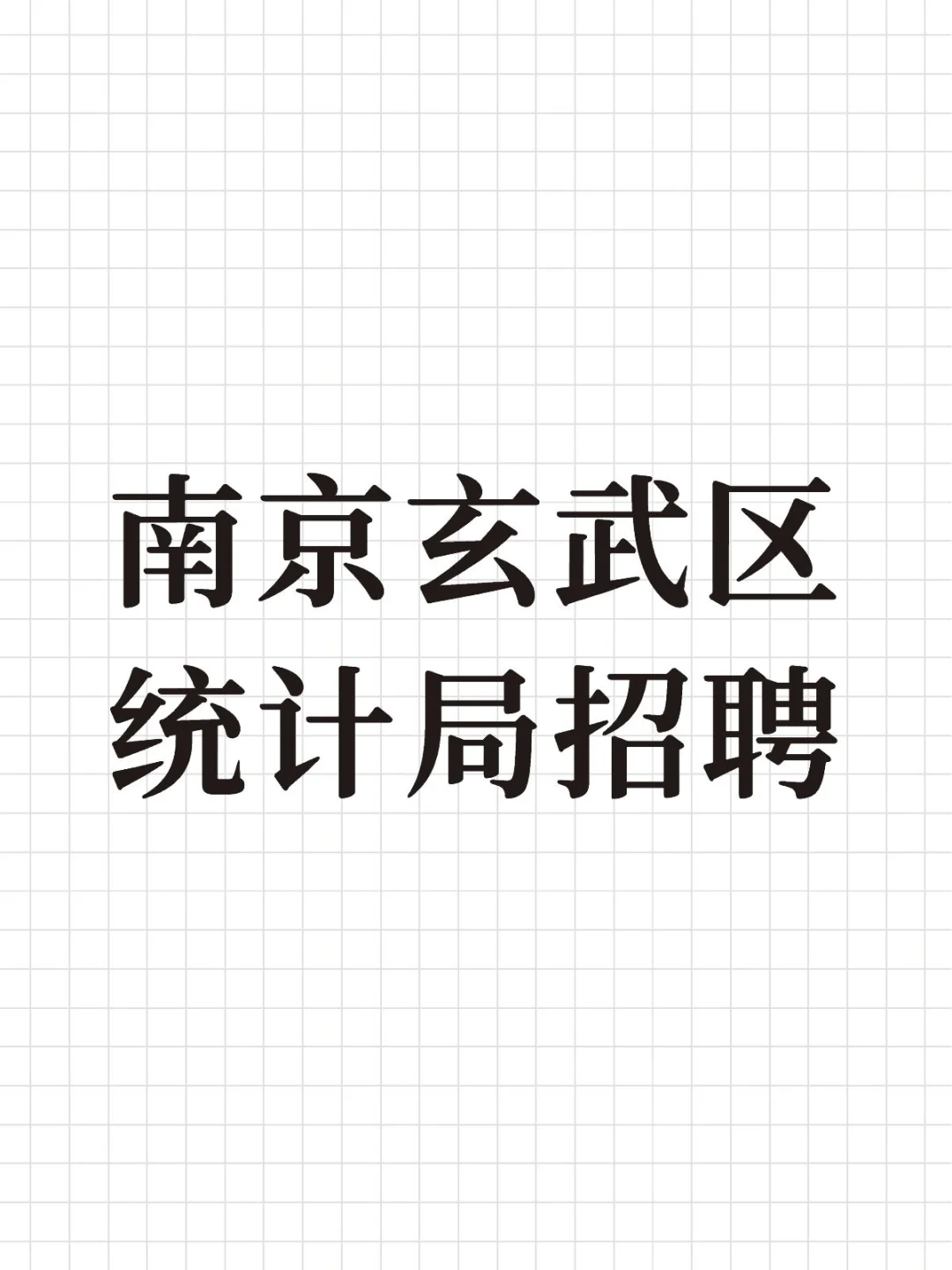 南京玄武区统计局招聘编外人员