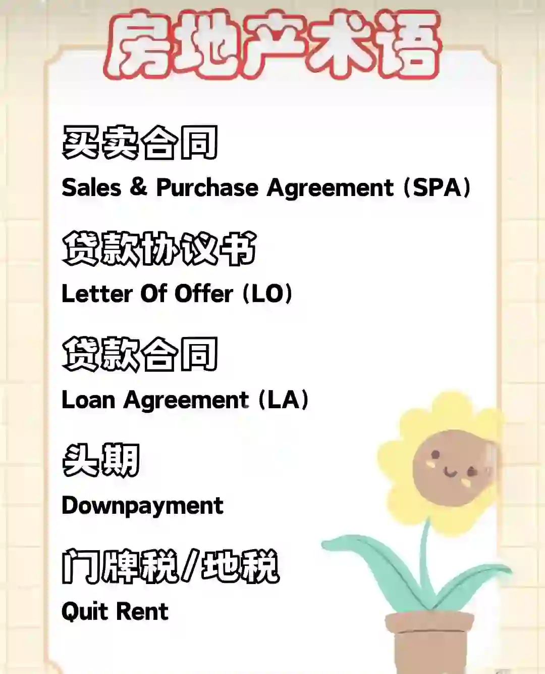 新手房地产术语