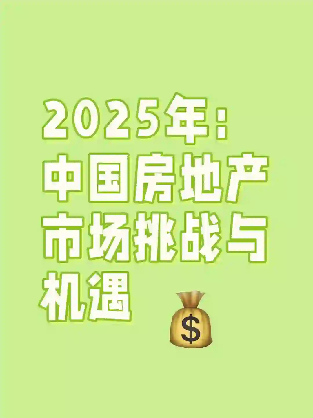 2025年：中国房地产市场挑战与机遇