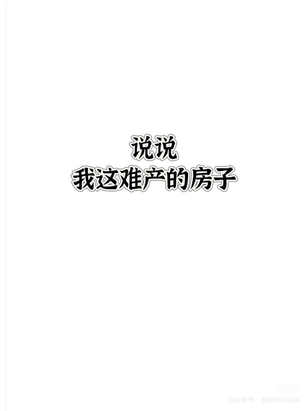 说说我这难产的房子 二