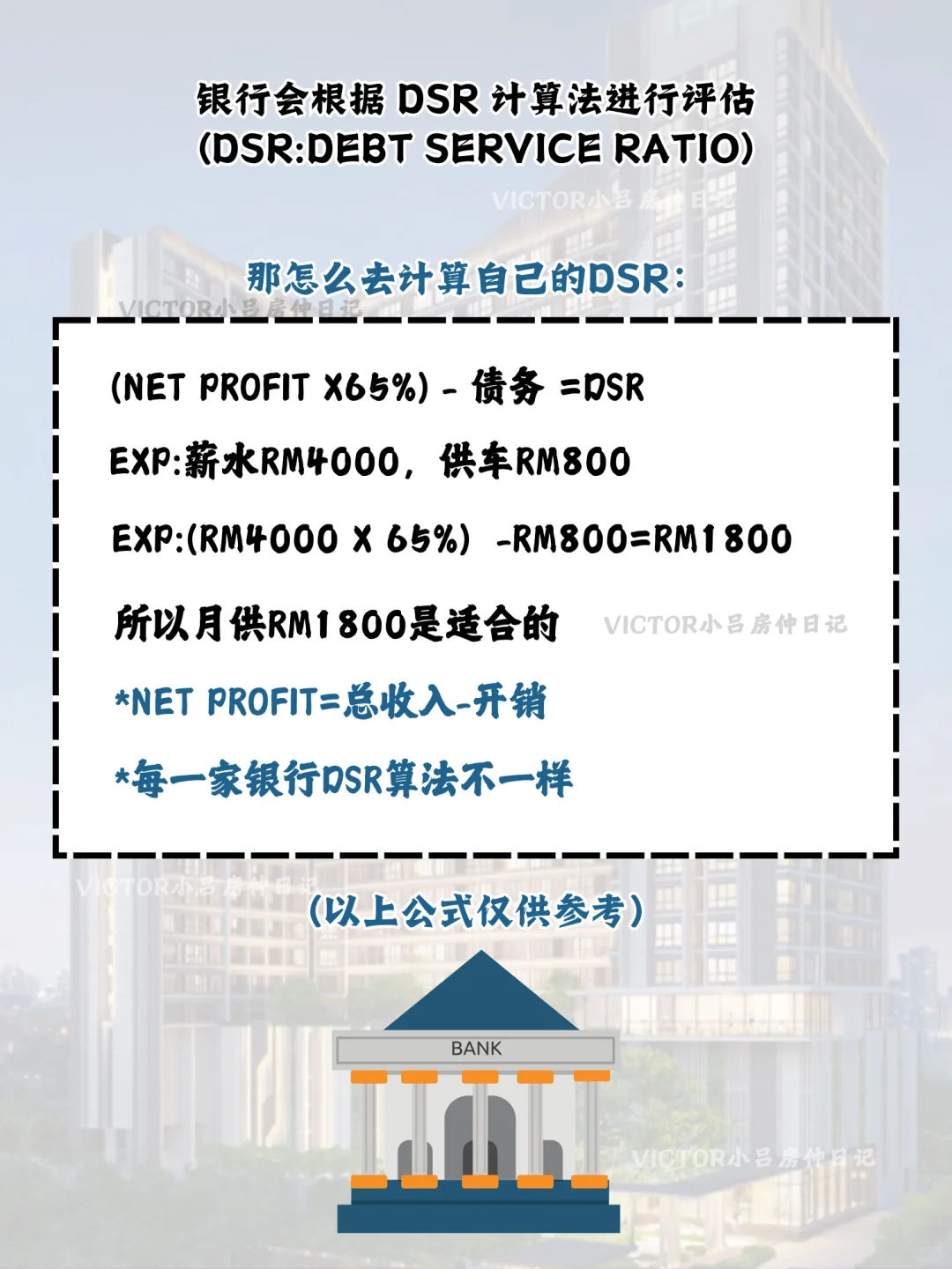 🇲🇾屋子如何计算月供多少？薪水对半算？