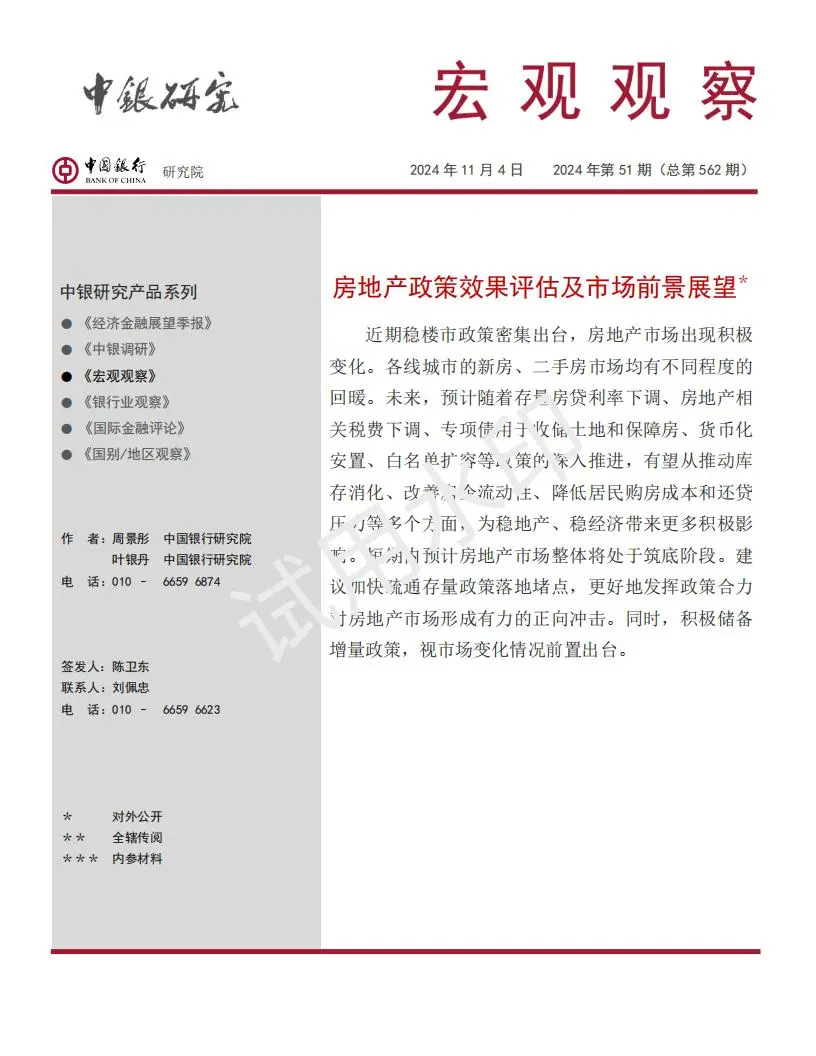 2024房地产政策效果评估及市场前景展望报告