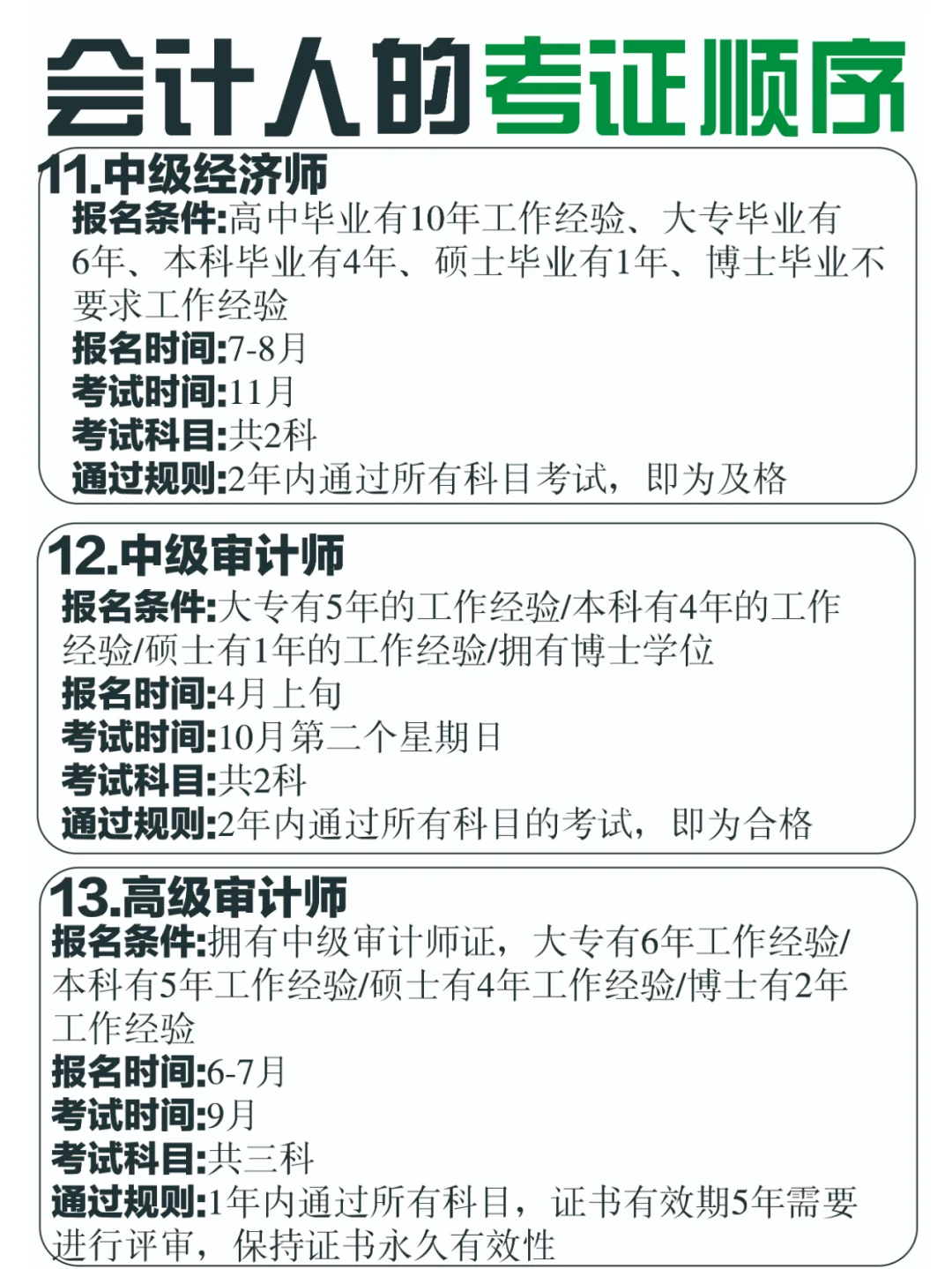 会计人应考的13个证！你都拥有了吗？