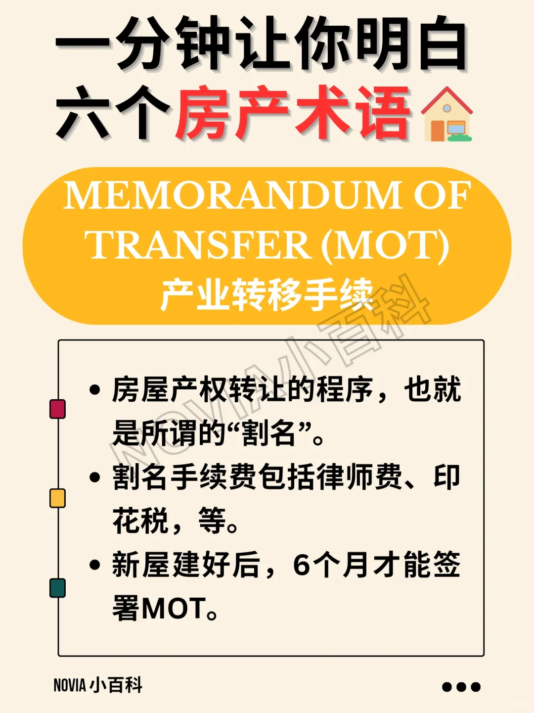🇲🇾首购族买房必须知道的六个房产术语