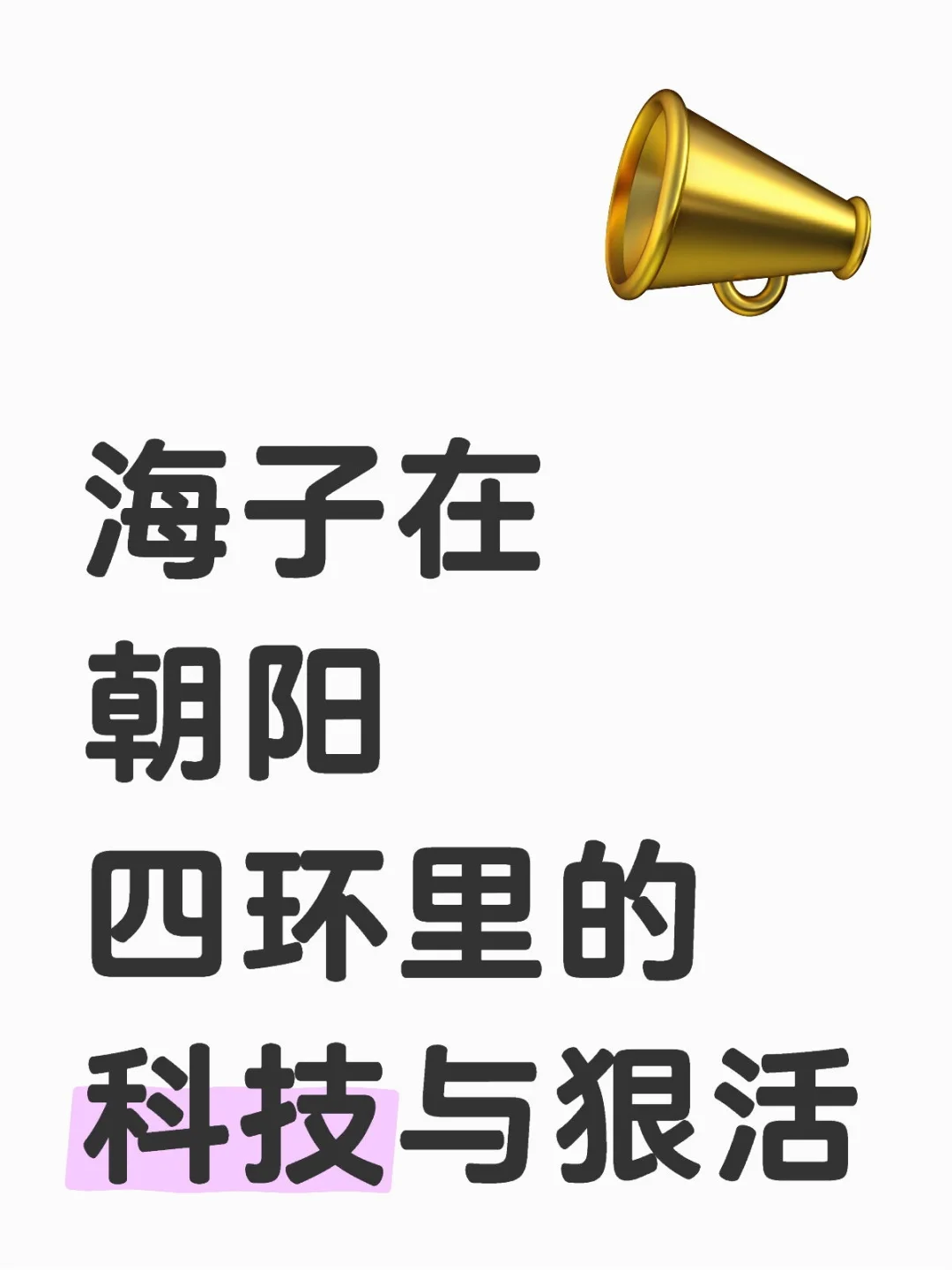 海子在朝阳四环里的科技与狠活