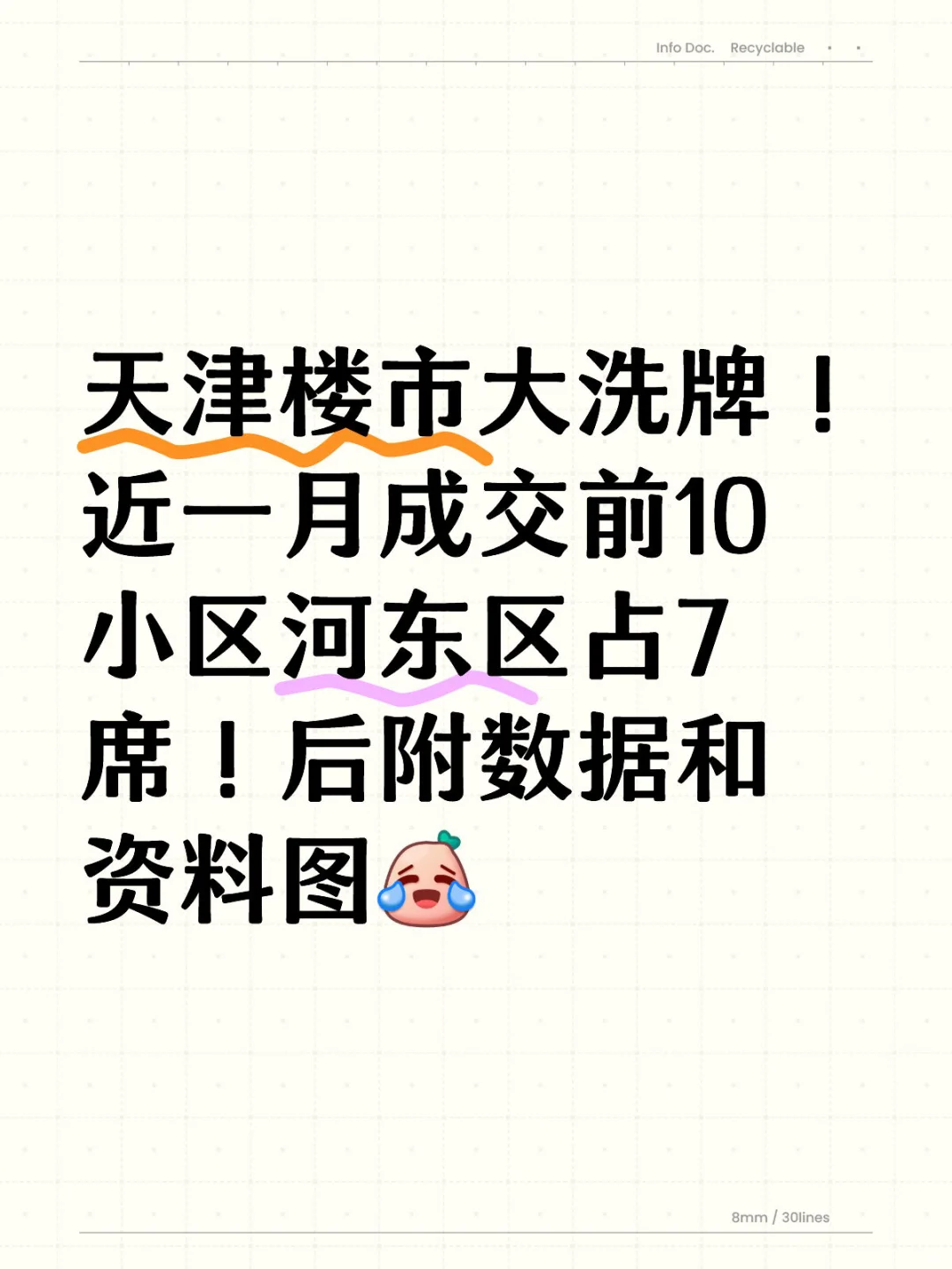 天津楼市大洗牌！河东区成最大赢家，成交前10