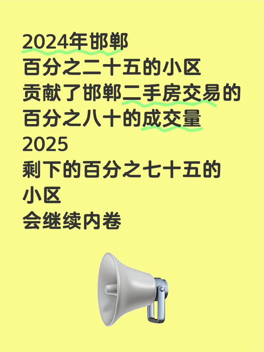 不要错过，不要错过---邯郸市场新数据，