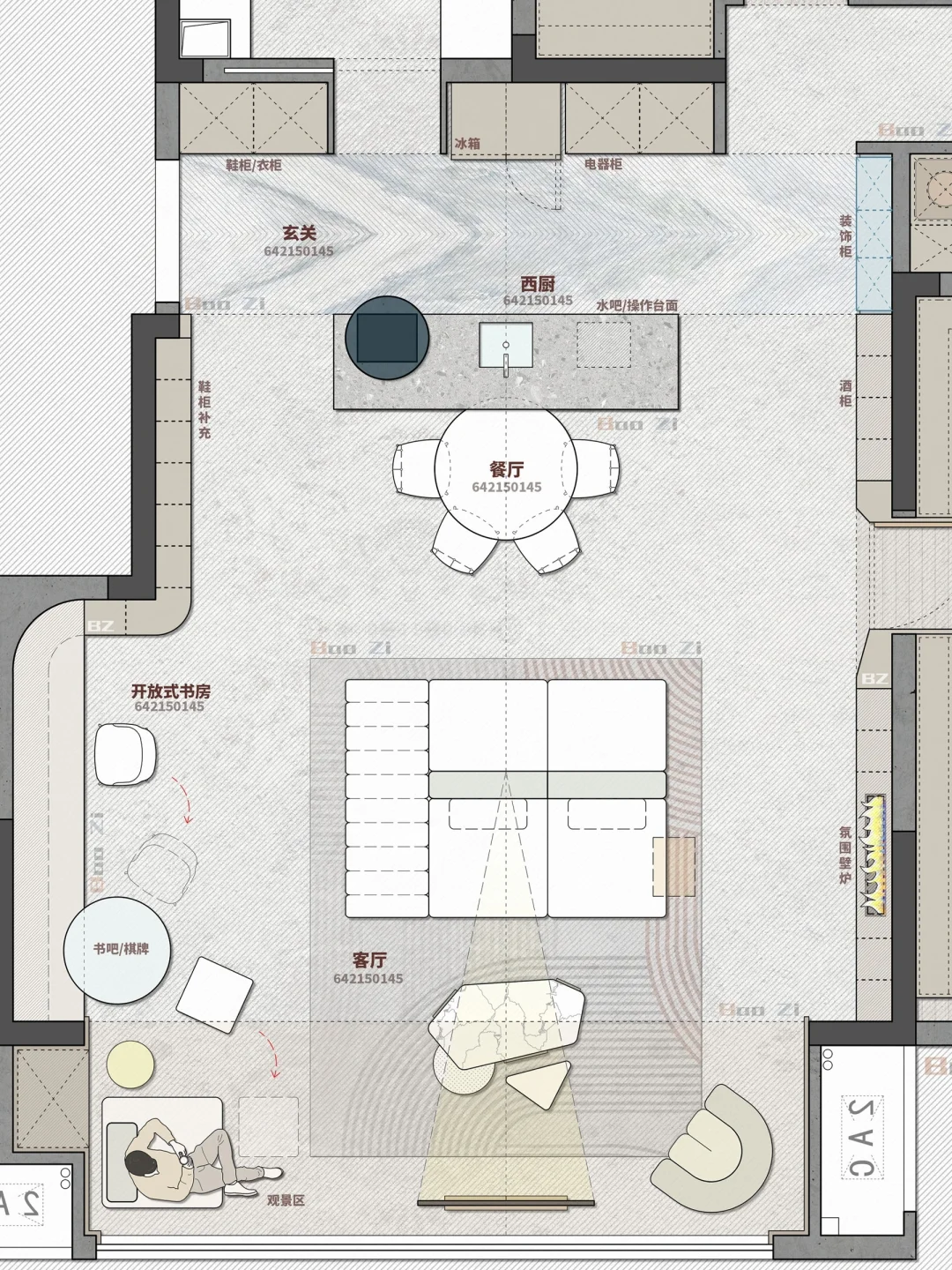 137m²丨江景房●追求极简的调性