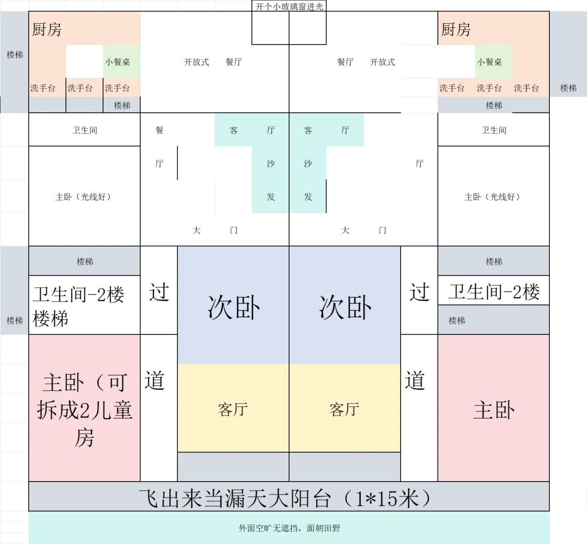 农村自建房7*8手稿设计设想