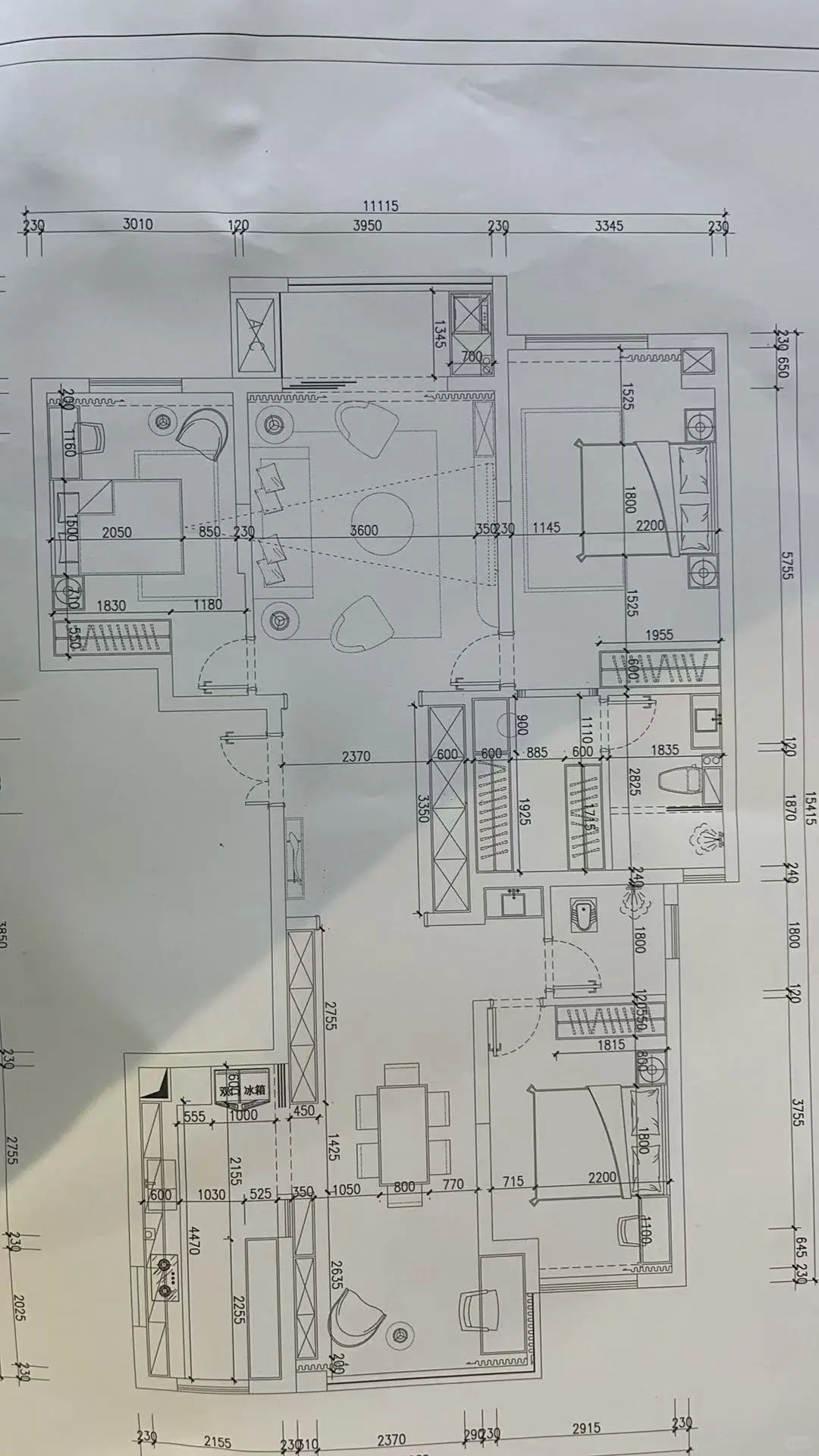 终于把户型改好啦、要开工啦