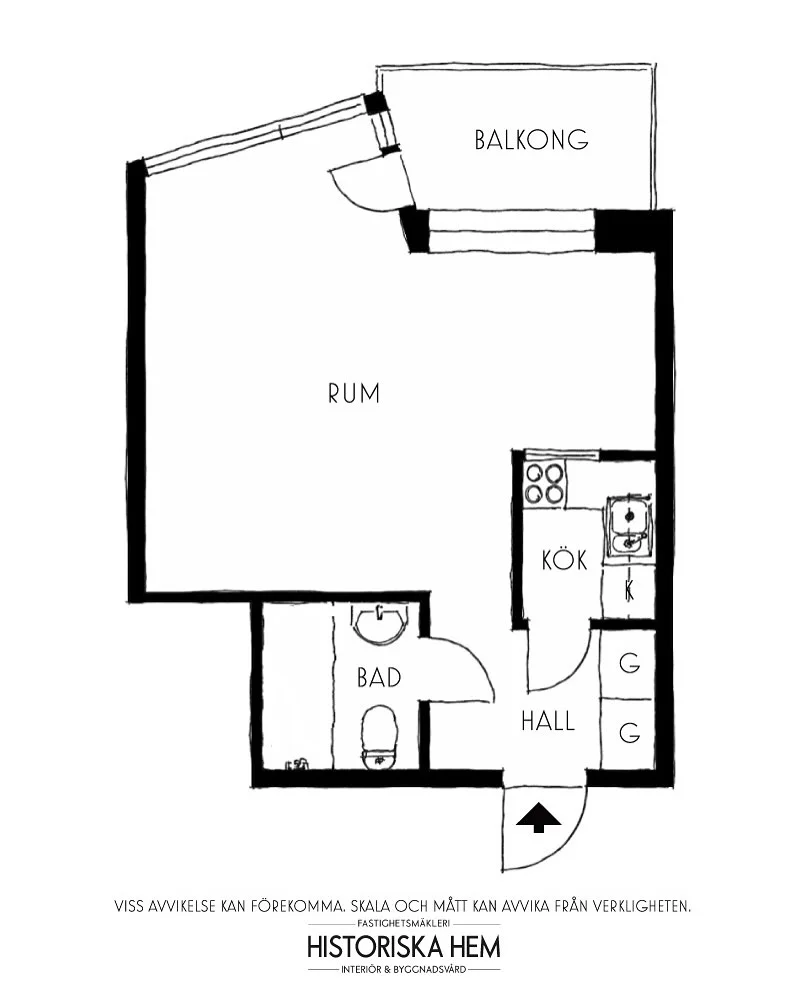 斯德哥尔摩1938年建22年翻新24平方米小屋