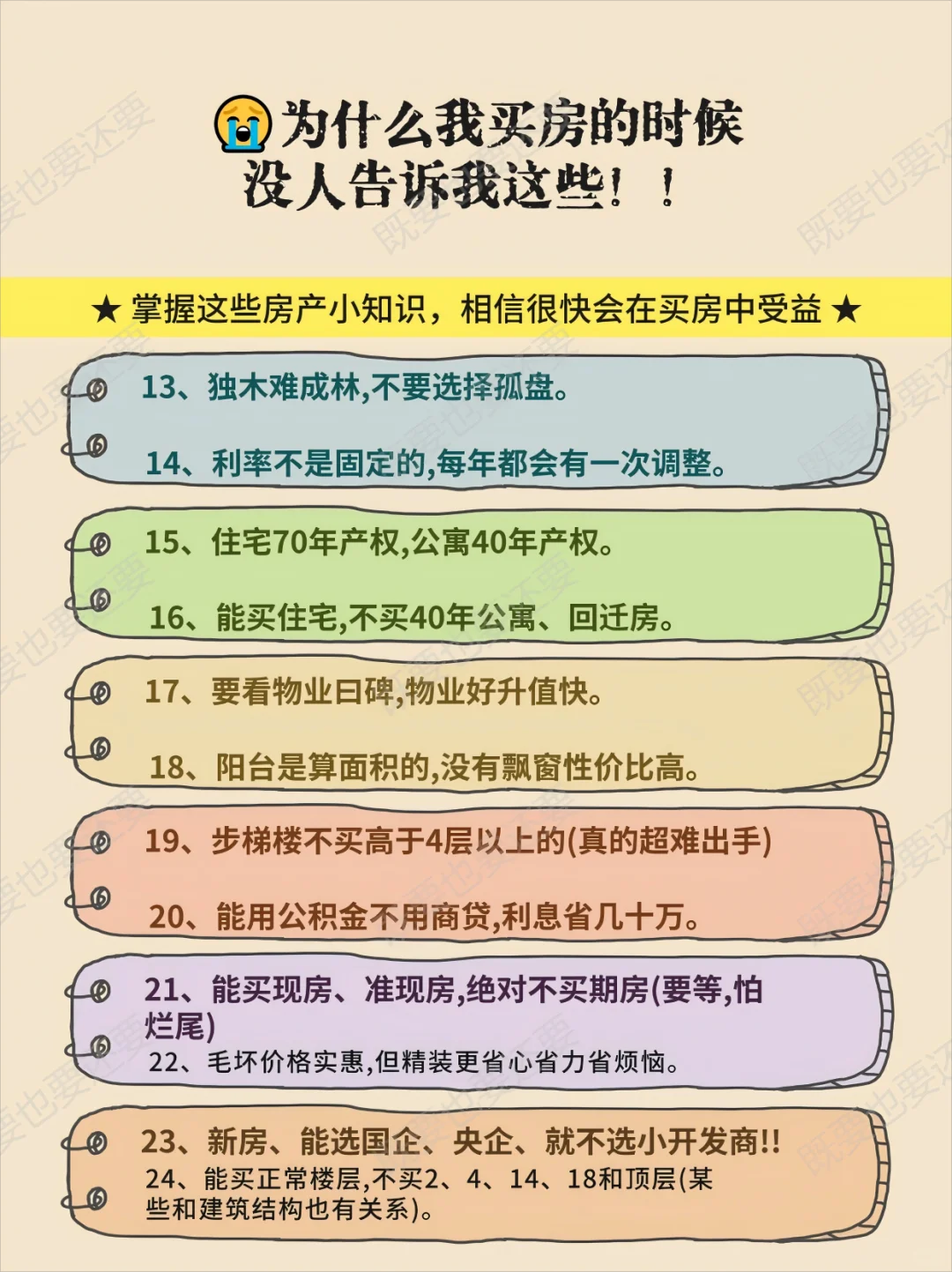 买房子时这些知识不能不知道