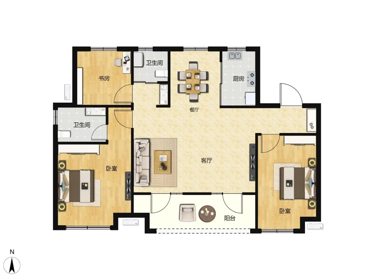青岛买房🏠115平天花板户型 鑫江开发 140万