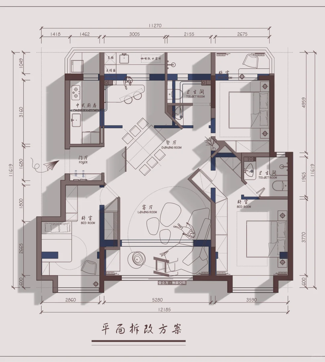 🟤户型改造｜改变结构只为迎合居住者需求。