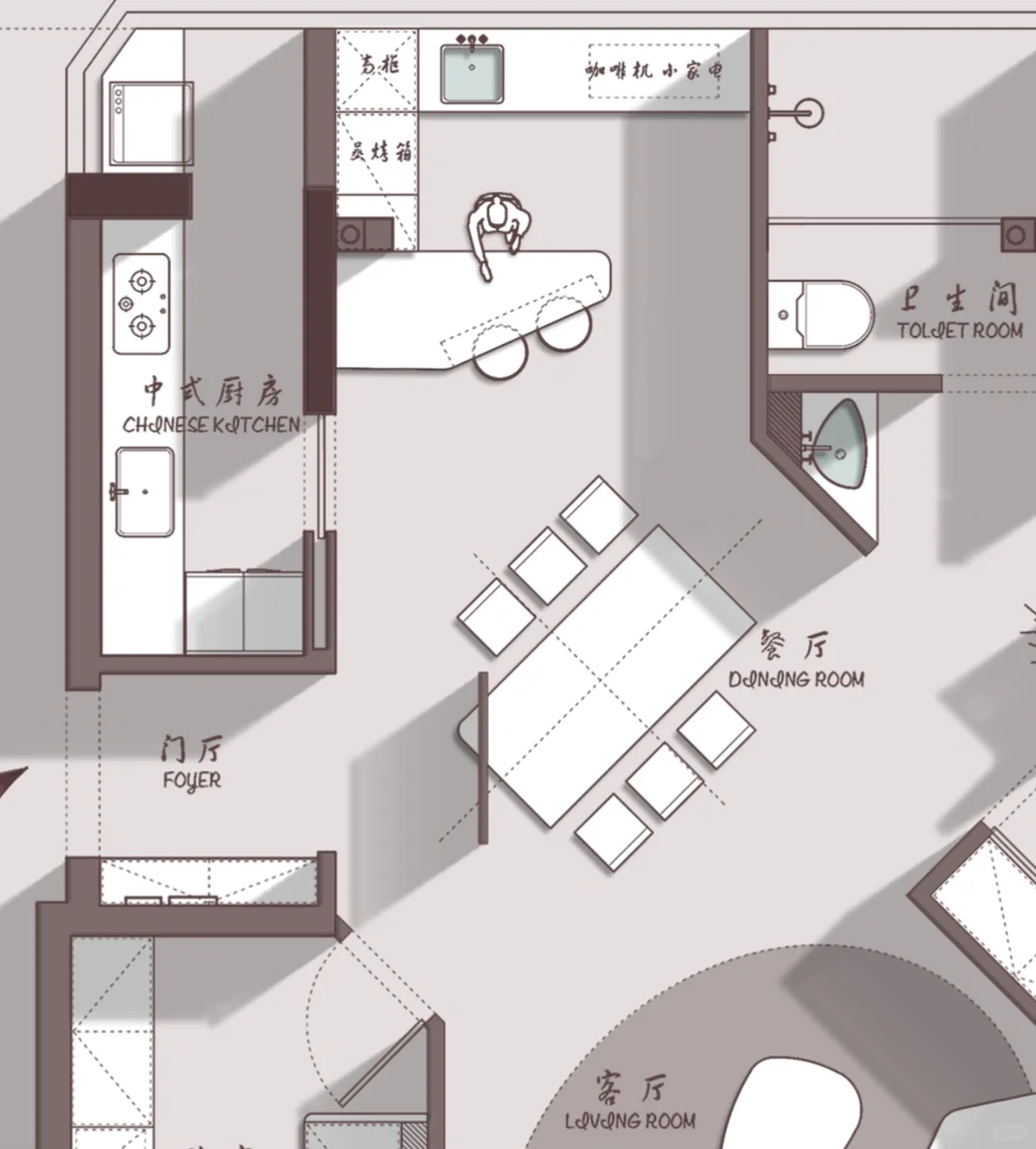 🟤户型改造｜改变结构只为迎合居住者需求。