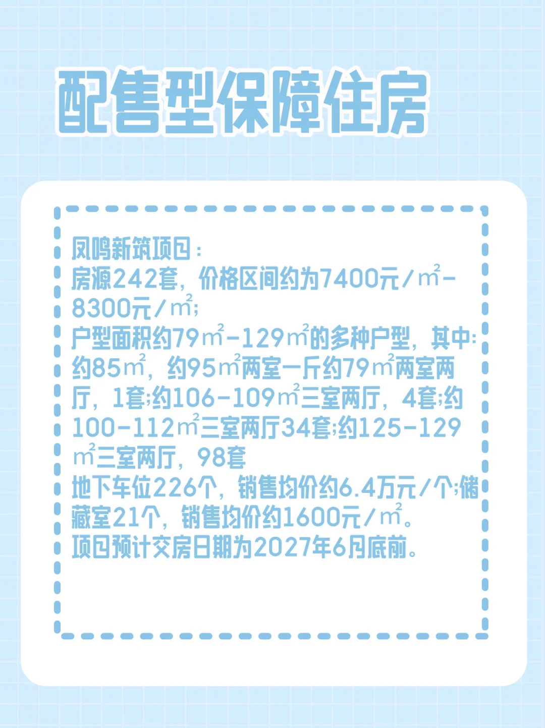济南配售型保障房房源情况