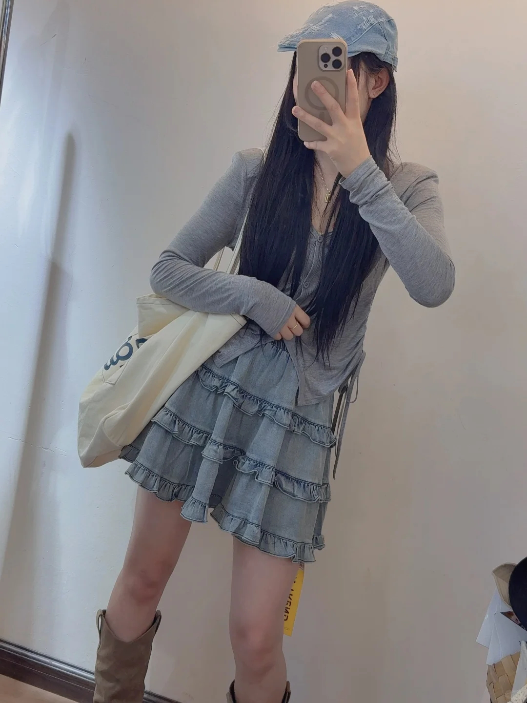 这一套真的有点甜～灰色很显白！