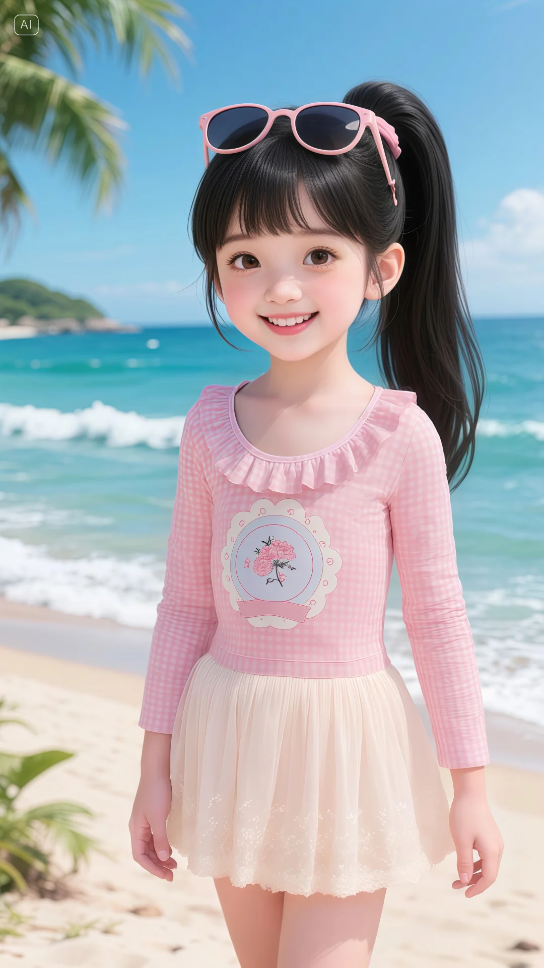 女童的泳衣也太好看了吧！