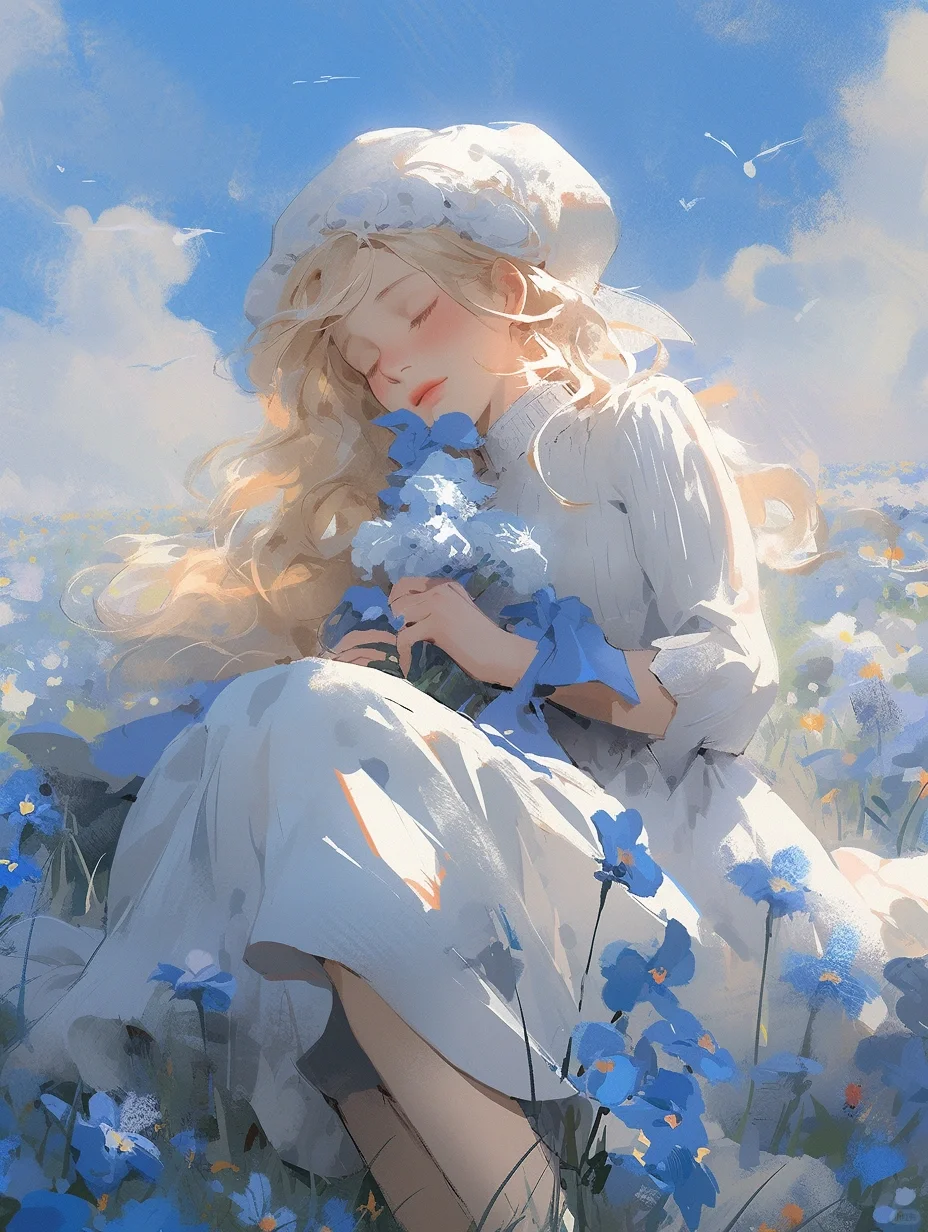 Mid journey丨对你的思念无需言表~💙
