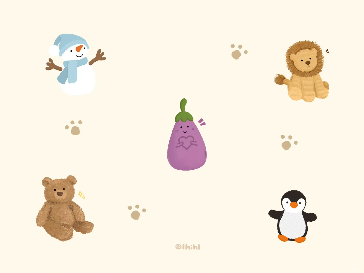 jellycat壁纸ipad版合集🌭｜原创手绘ᖰ⌯'▾'⌯ᖳ
