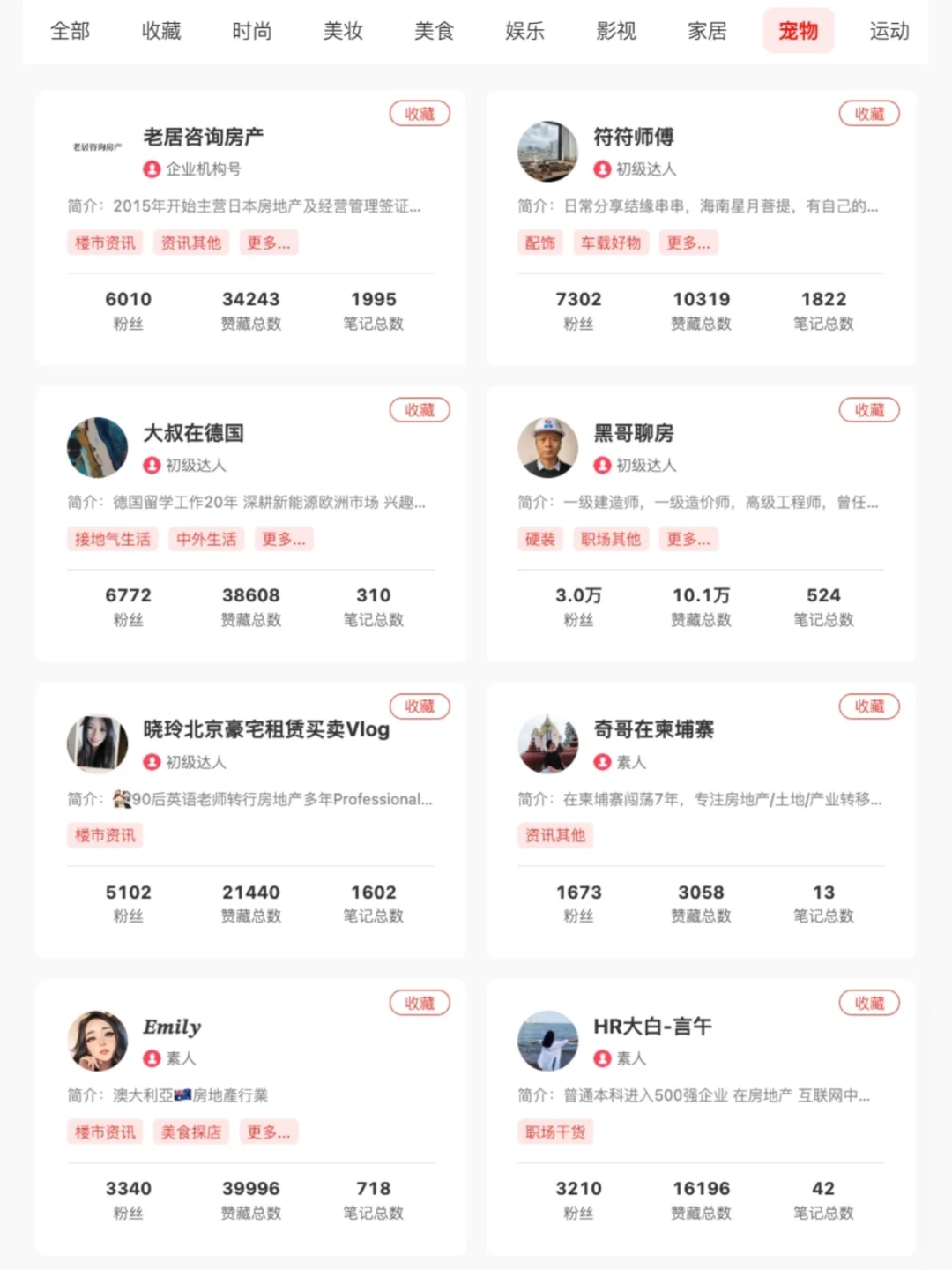房地产博主对标账号合集