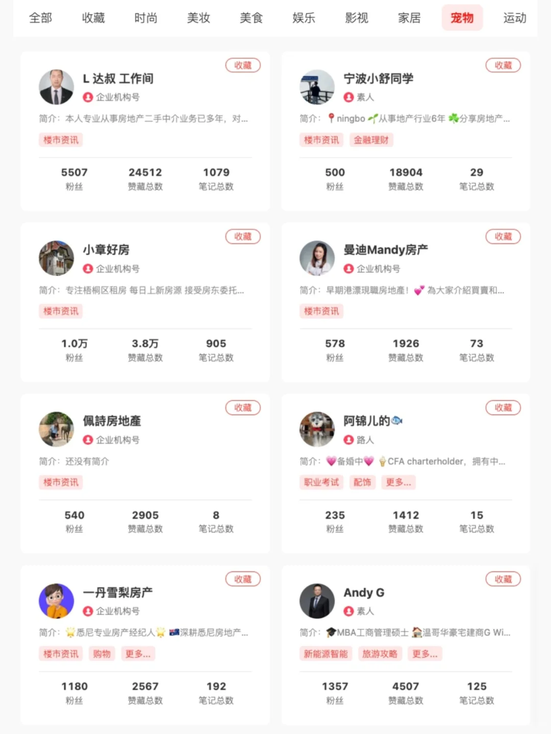 房地产博主对标账号合集