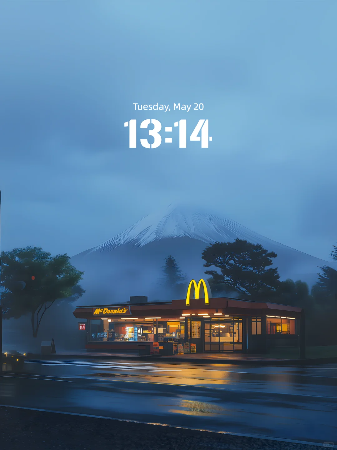 小红书年度最佳壁纸返场 | 富士山下麦当劳