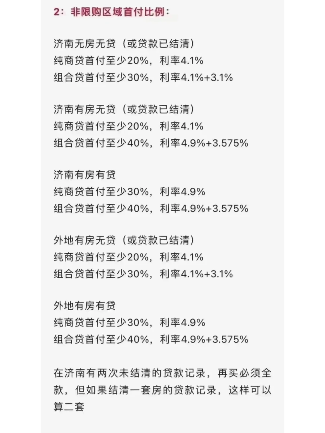 购房按揭首付比例