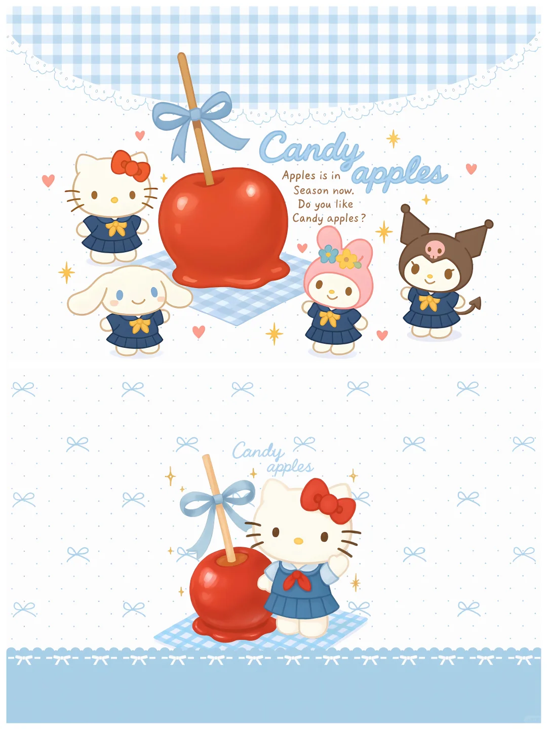 🩵三丽鸥制服系🍎平板电脑壁纸好可爱❤️
