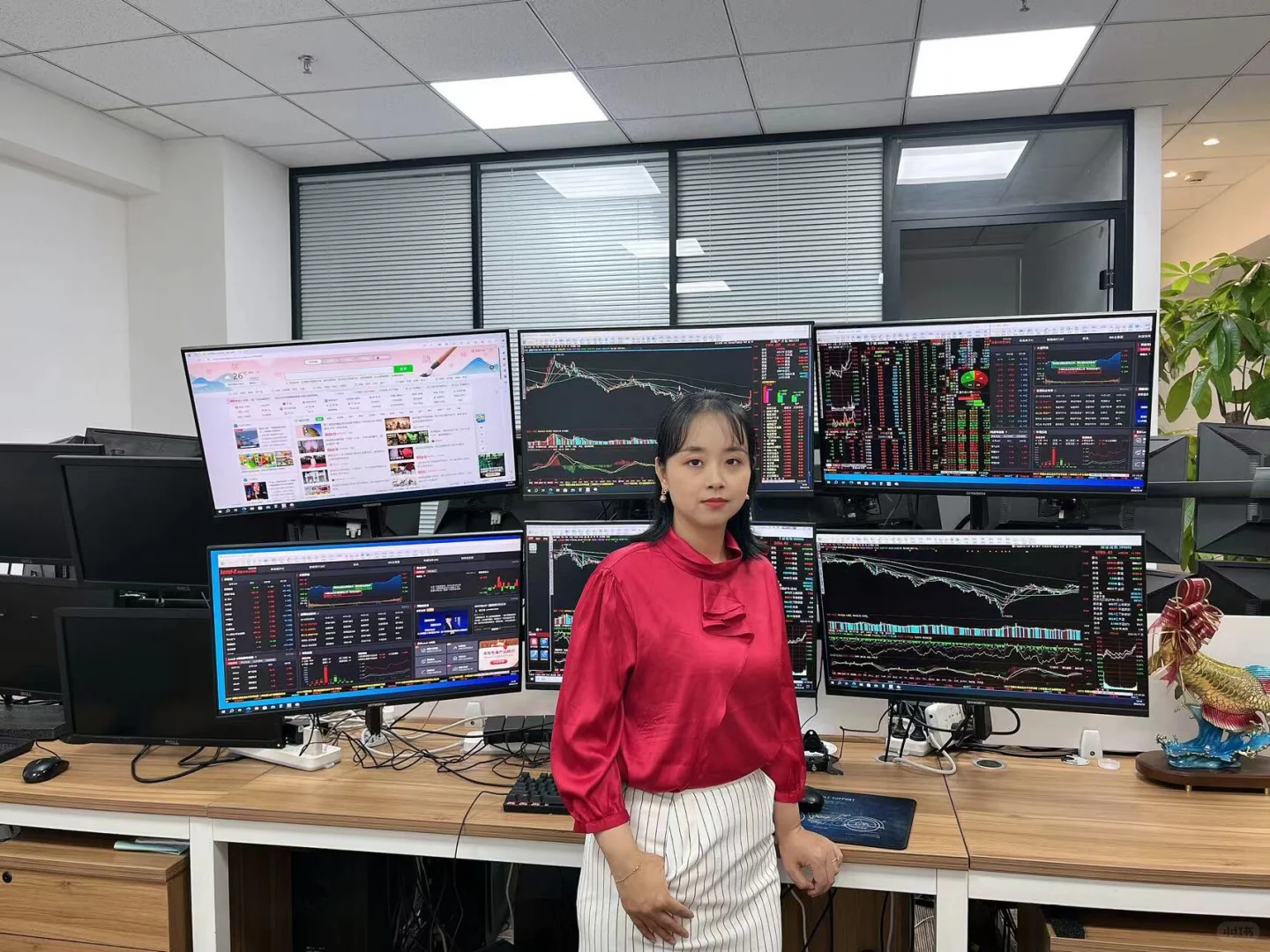 交易联盟交易室的 女盘手