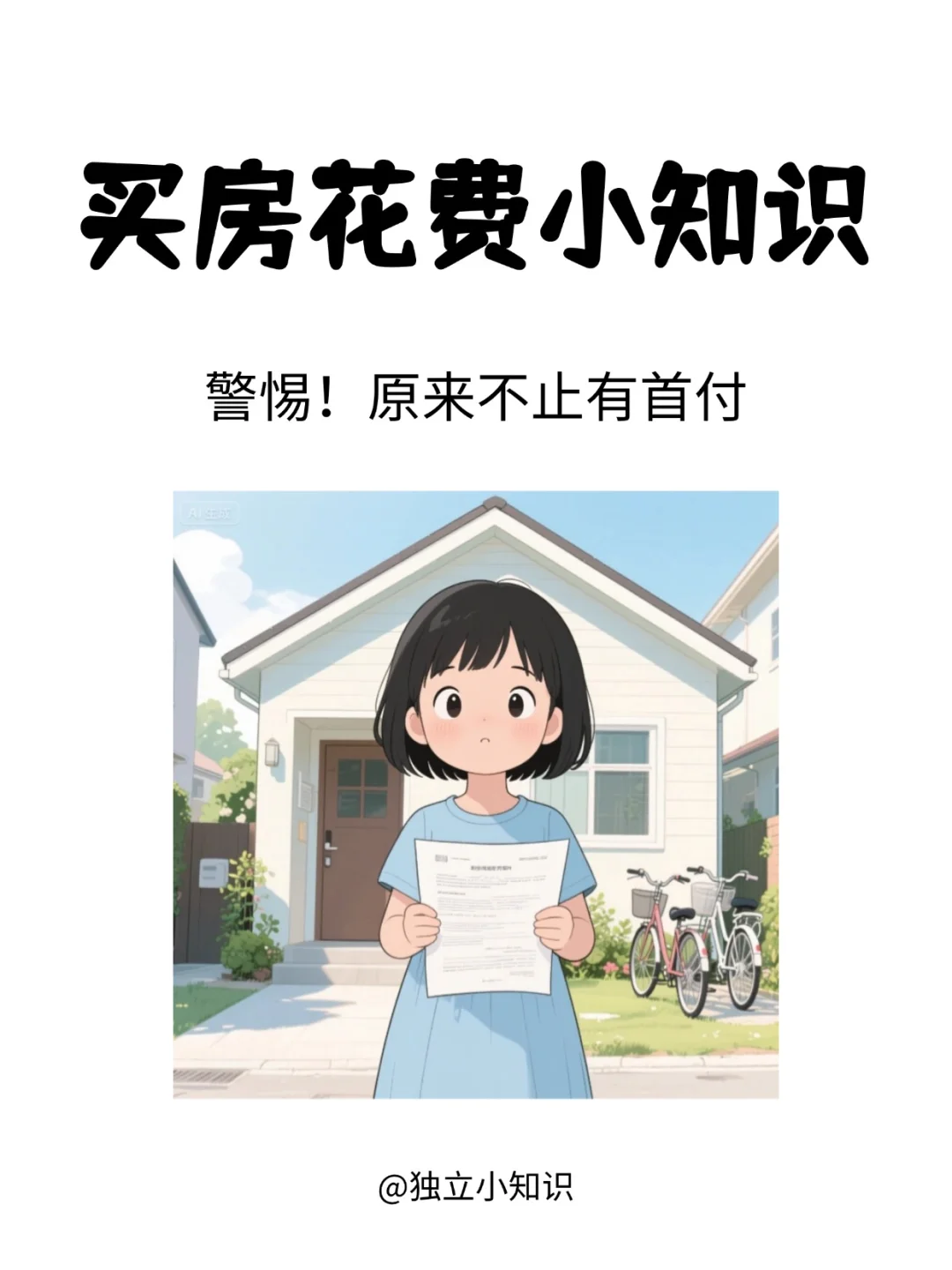 宝宝请独立，原来买房不止首付！