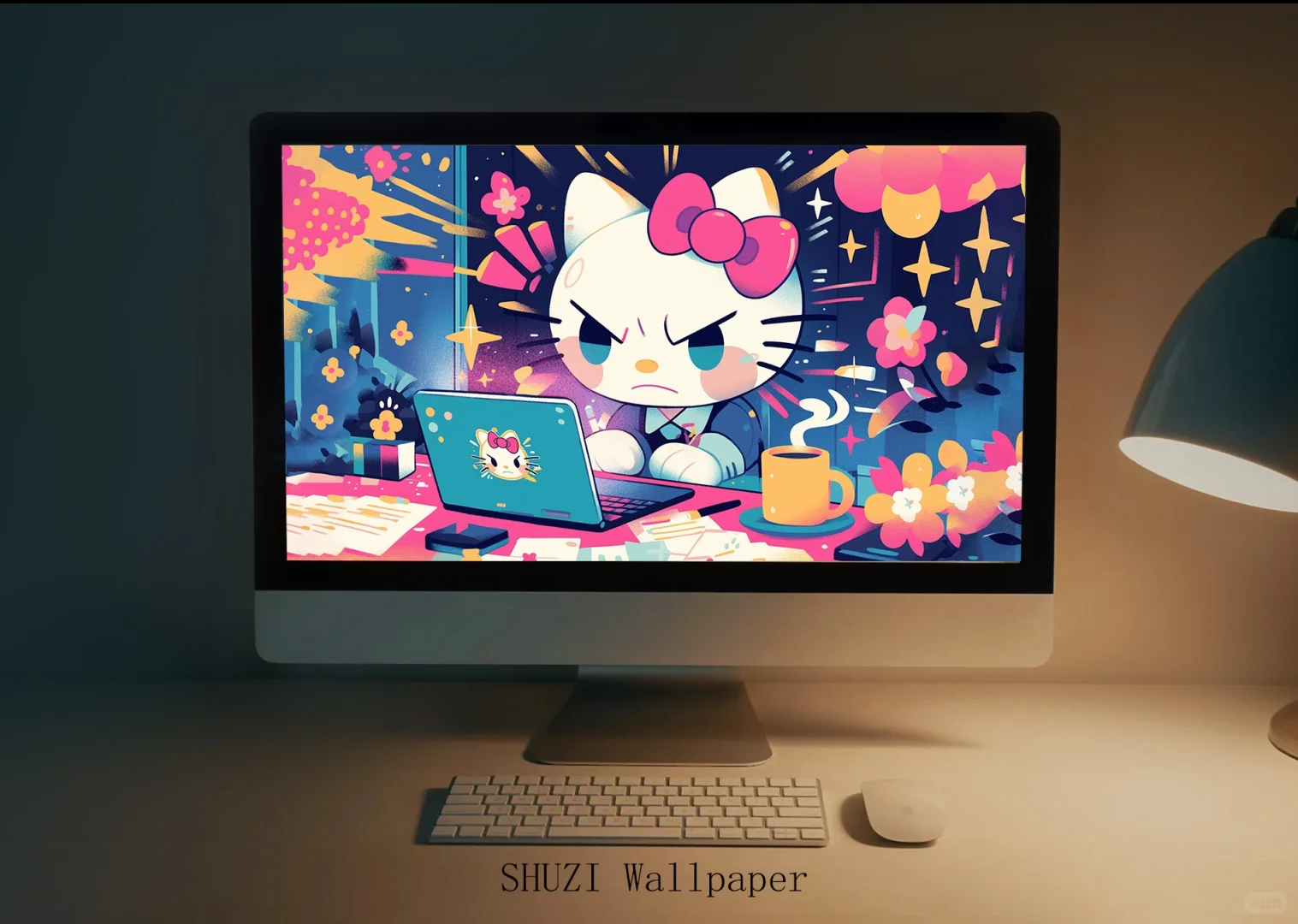 请换壁纸｜打工kitty猫演绎上班的暴躁痛苦