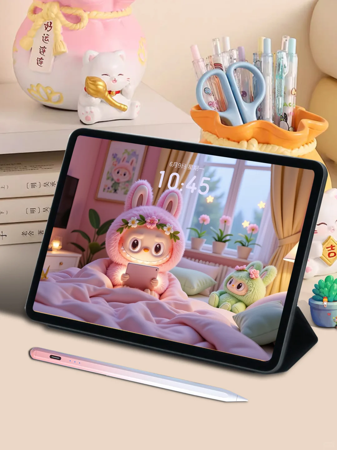100 拉布布粉色治愈系ipad平板壁纸