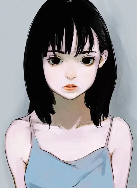好看的美少女-人物插画
