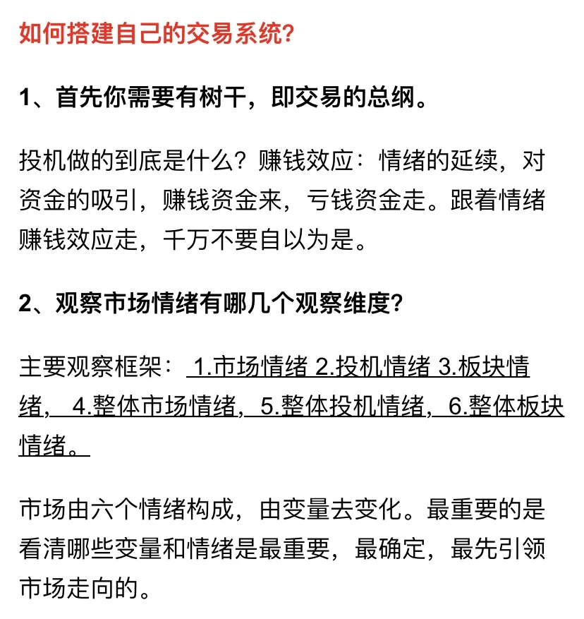 短线大佬如何建立自己的交易模式？