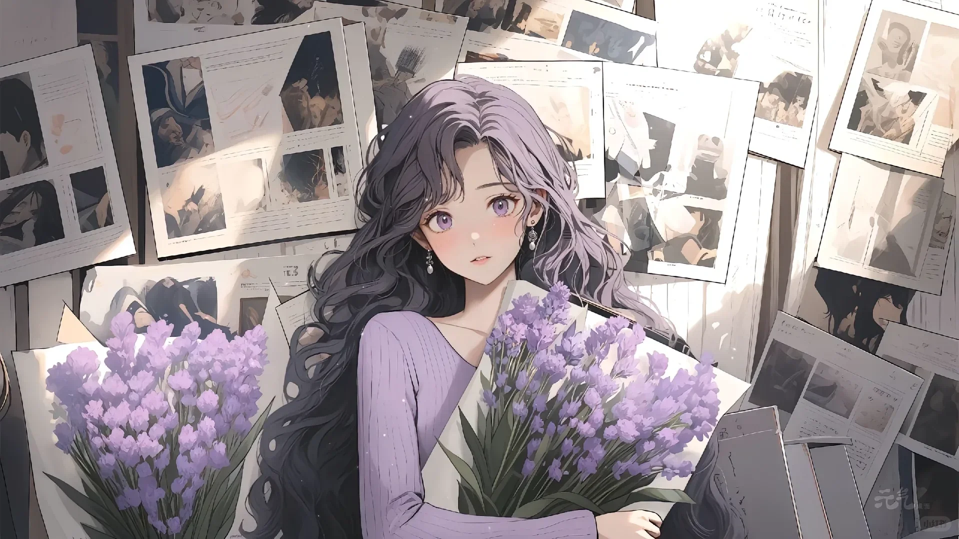 #4k超清 报纸女孩#wallpaper #美出高级感 #