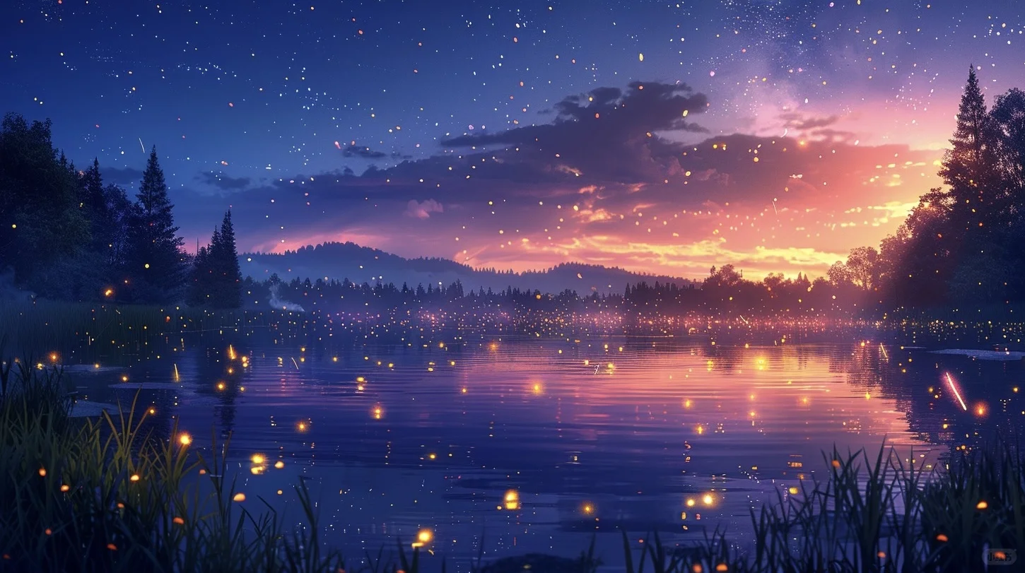 湖边萤火虫