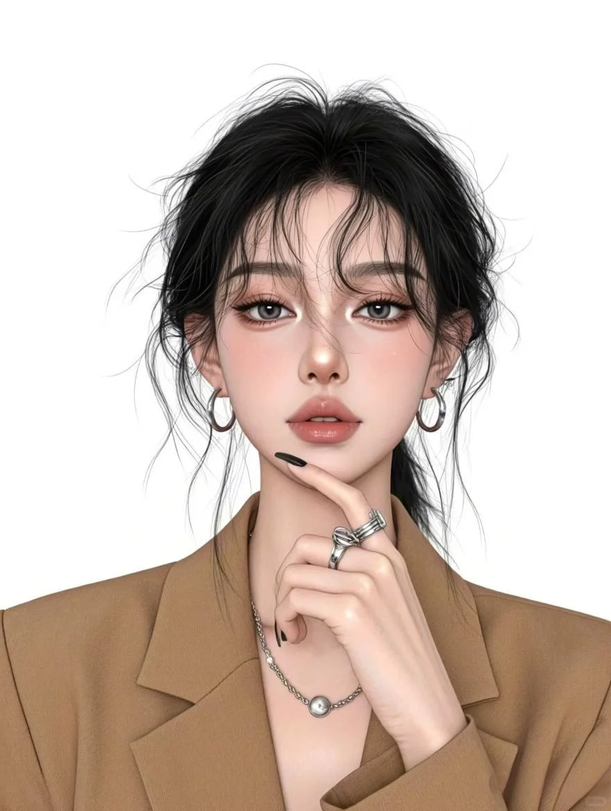 女生头像/御姐头像~浅色西服也超哇塞哇