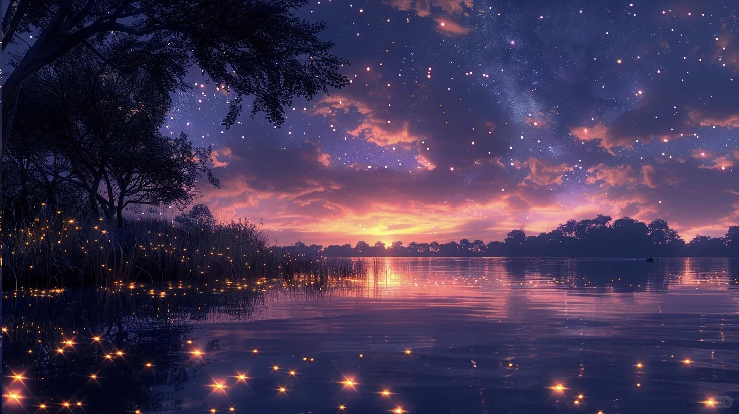 湖边萤火虫