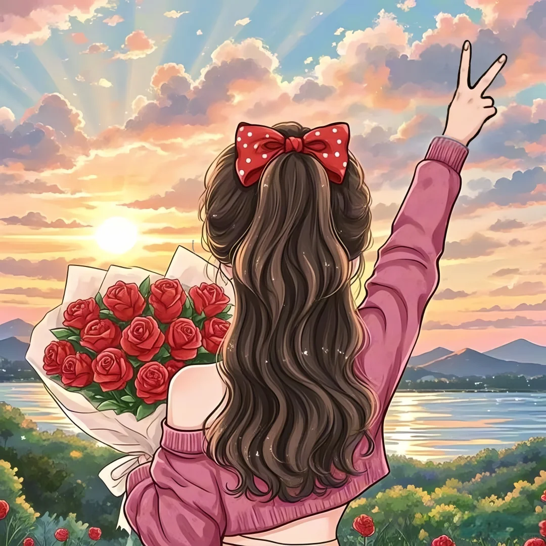 可爱女生头像♥玫瑰自有浪漫🌹✌🏻