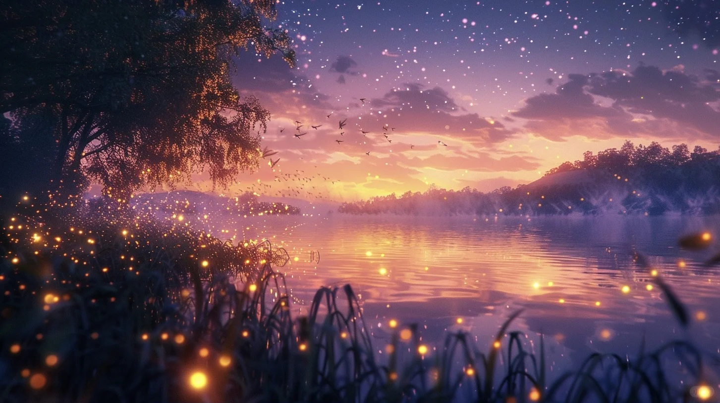 湖边萤火虫
