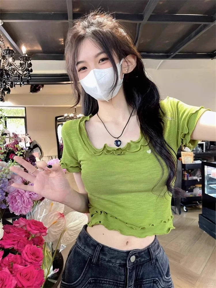 🌷甜辣小心机短袖！这件上衣也太女团了吧