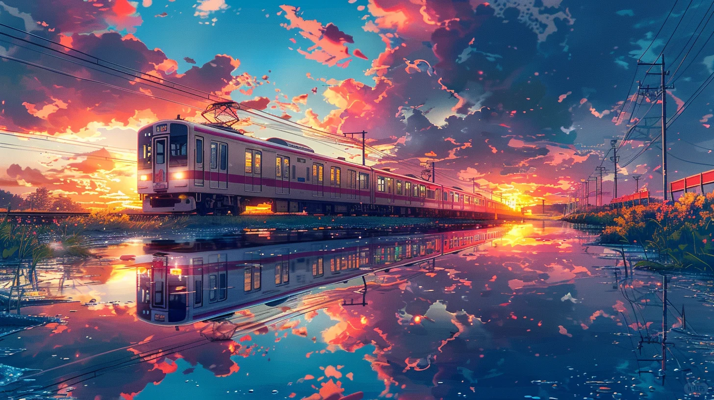 电脑壁纸 | 治愈壁纸海上列车