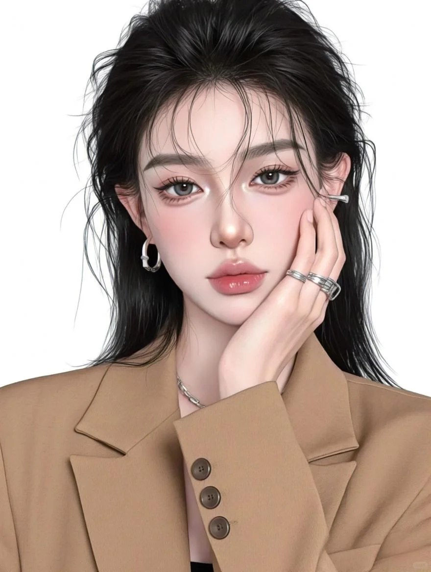 女生头像/御姐头像~浅色西服也超哇塞哇