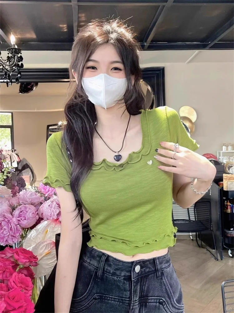 🌷甜辣小心机短袖！这件上衣也太女团了吧